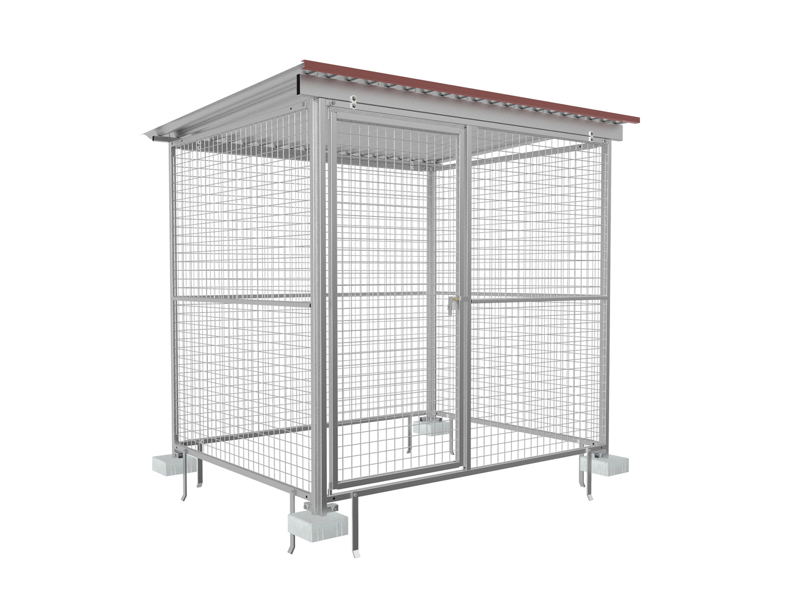 Gasflaschenlager | Gasflaschencontainer mit einflügliger Türe