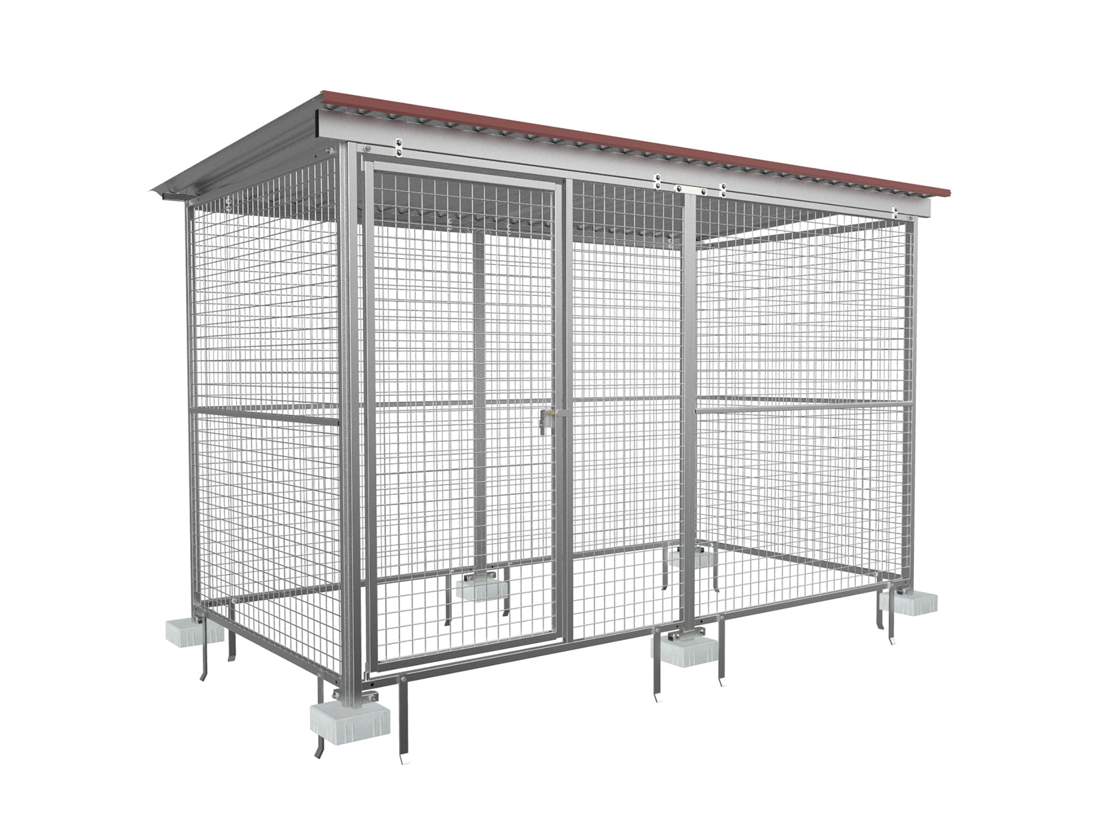 Gasflaschenlager | Gasflaschencontainer mit einflügliger Türe