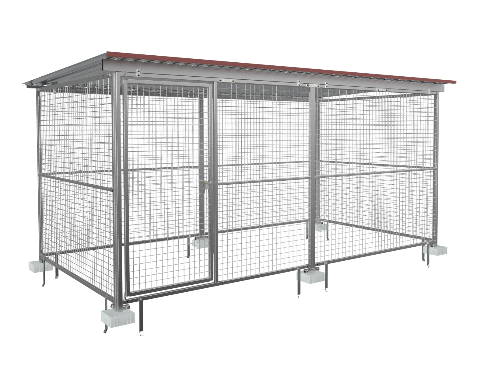 Gasflaschenlager | Gasflaschencontainer mit einflügliger Türe