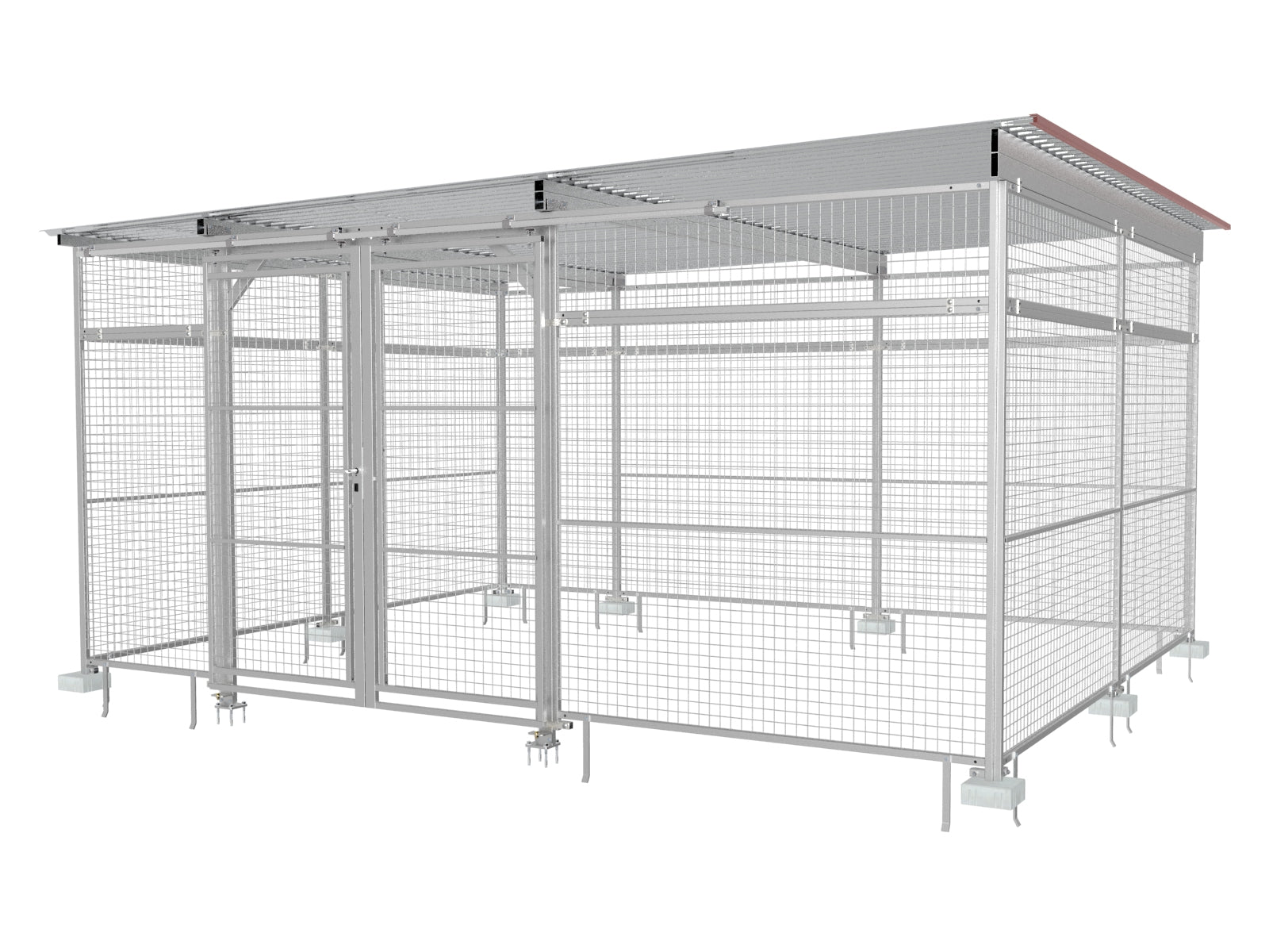 Gasflaschenlager | Gasflaschencontainer befahrbar mit Schiebetür
