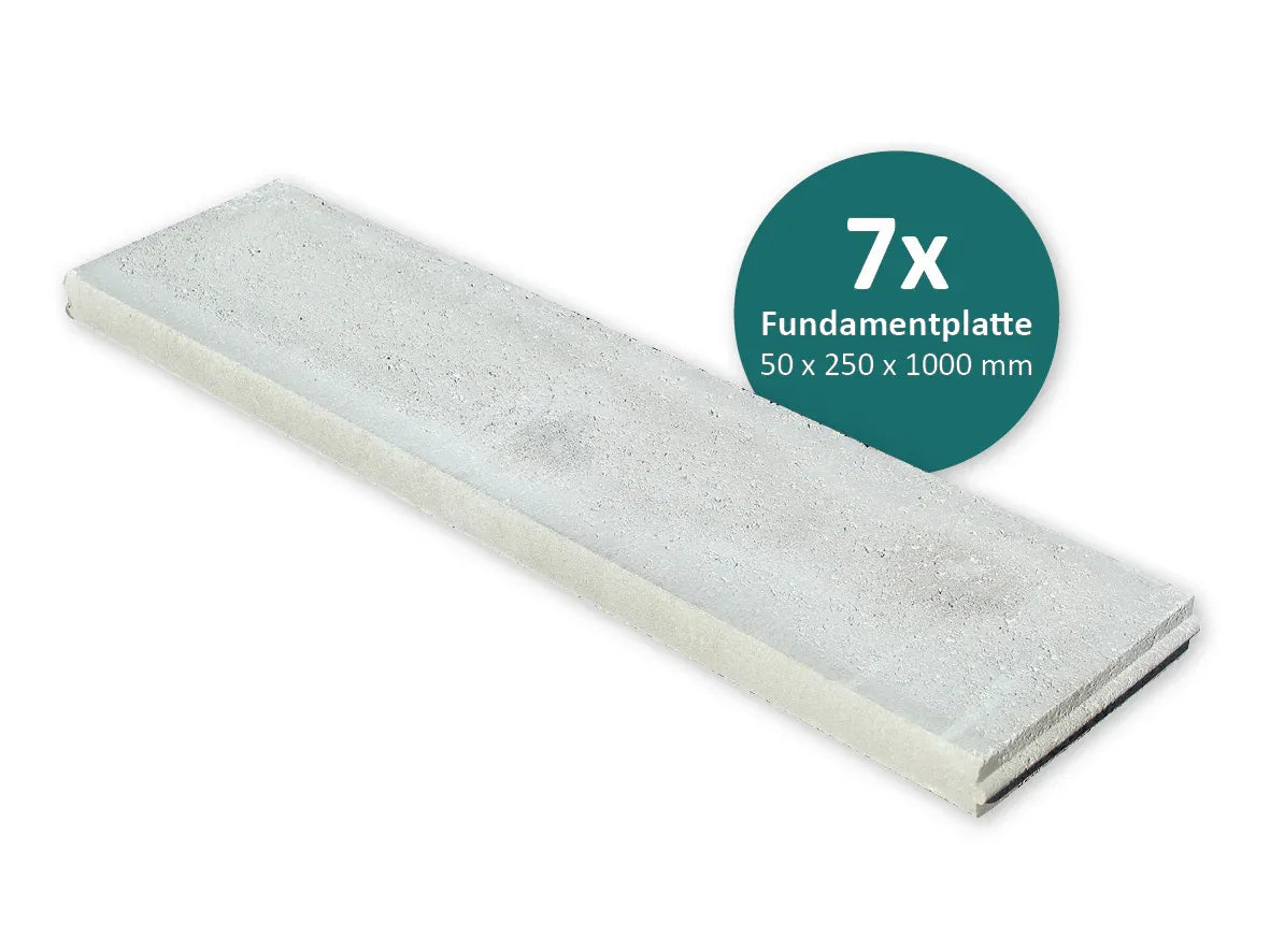 Fundamentplatte 1 m lang 25 cm breit 5 cm dick