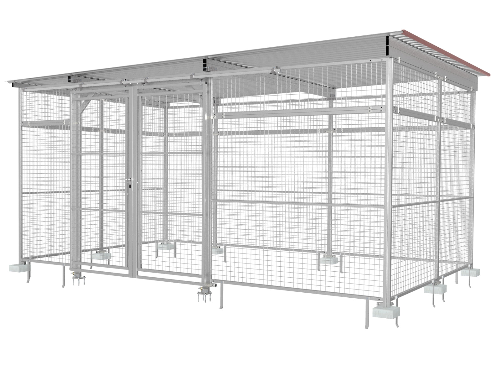 Gasflaschenlager | Gasflaschencontainer befahrbar mit Schiebetür
