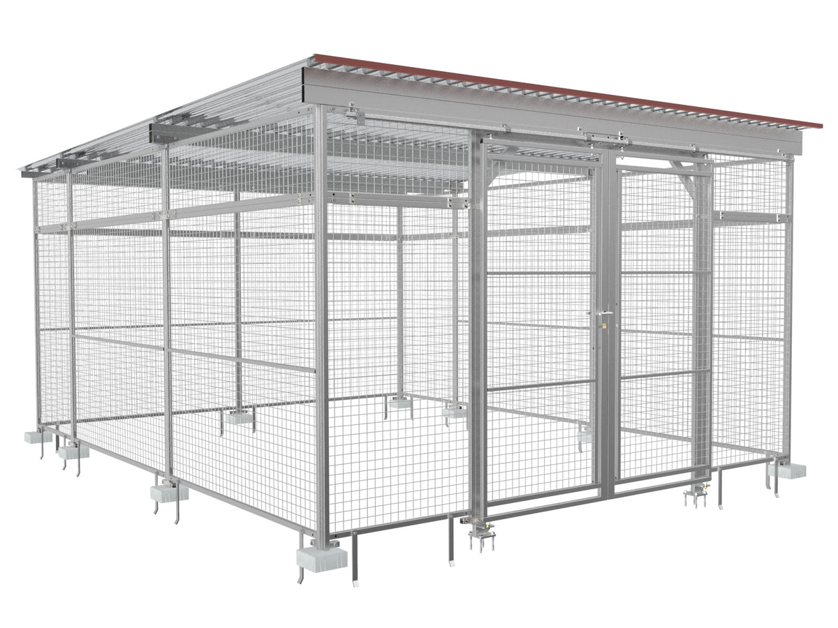 Gasflaschenlager | Gasflaschencontainer befahrbar mit Doppel-Schiebetür