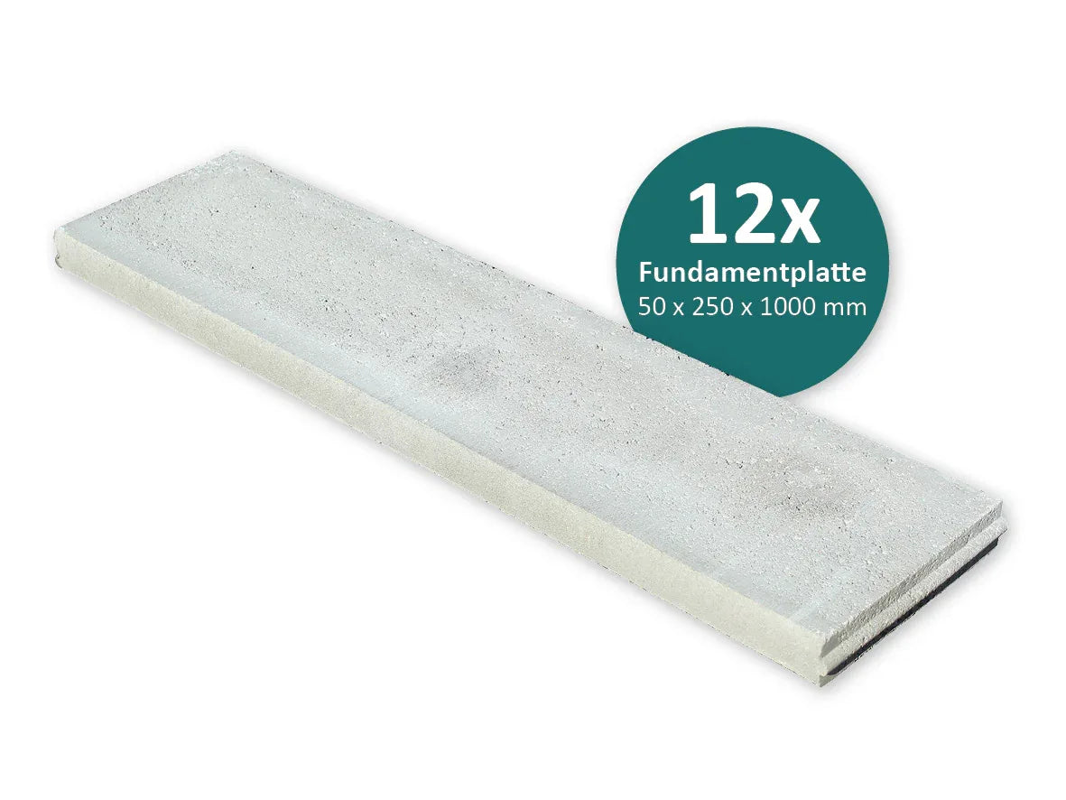 Fundamentplatte 1 m lang 25 cm breit 5 cm dick