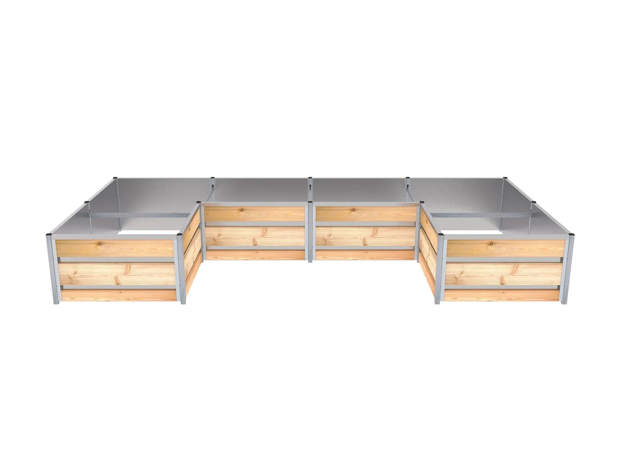 Hochbeet aus Holzelementen in der Höhe von 46 cm