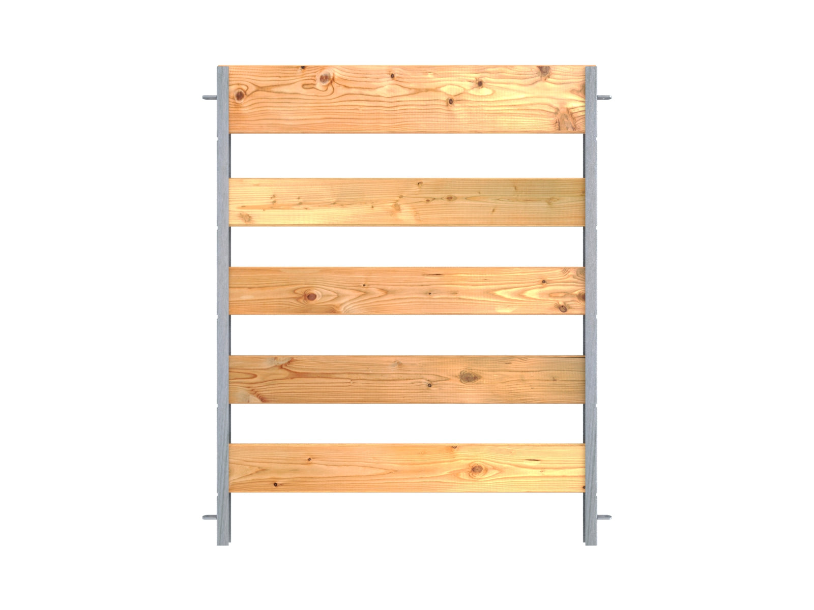 Komposterelement bestehend aus 5 Holzbretter und zwei verzinkten U-Schienen