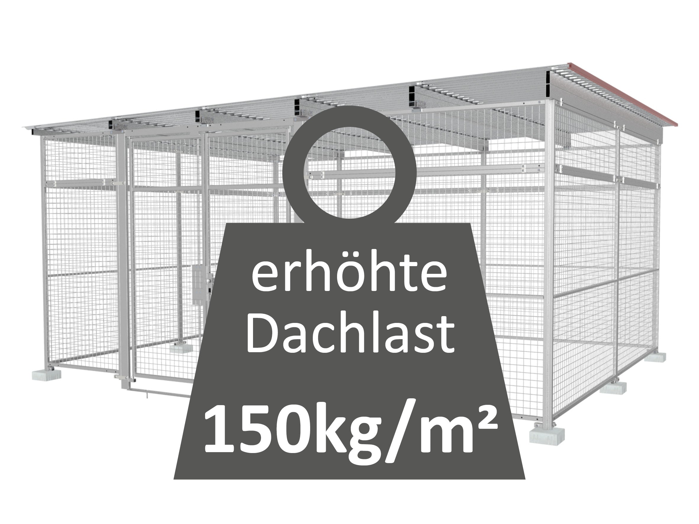 Dachrohrsatz für verstärkte Dachlast 150kg/m²
