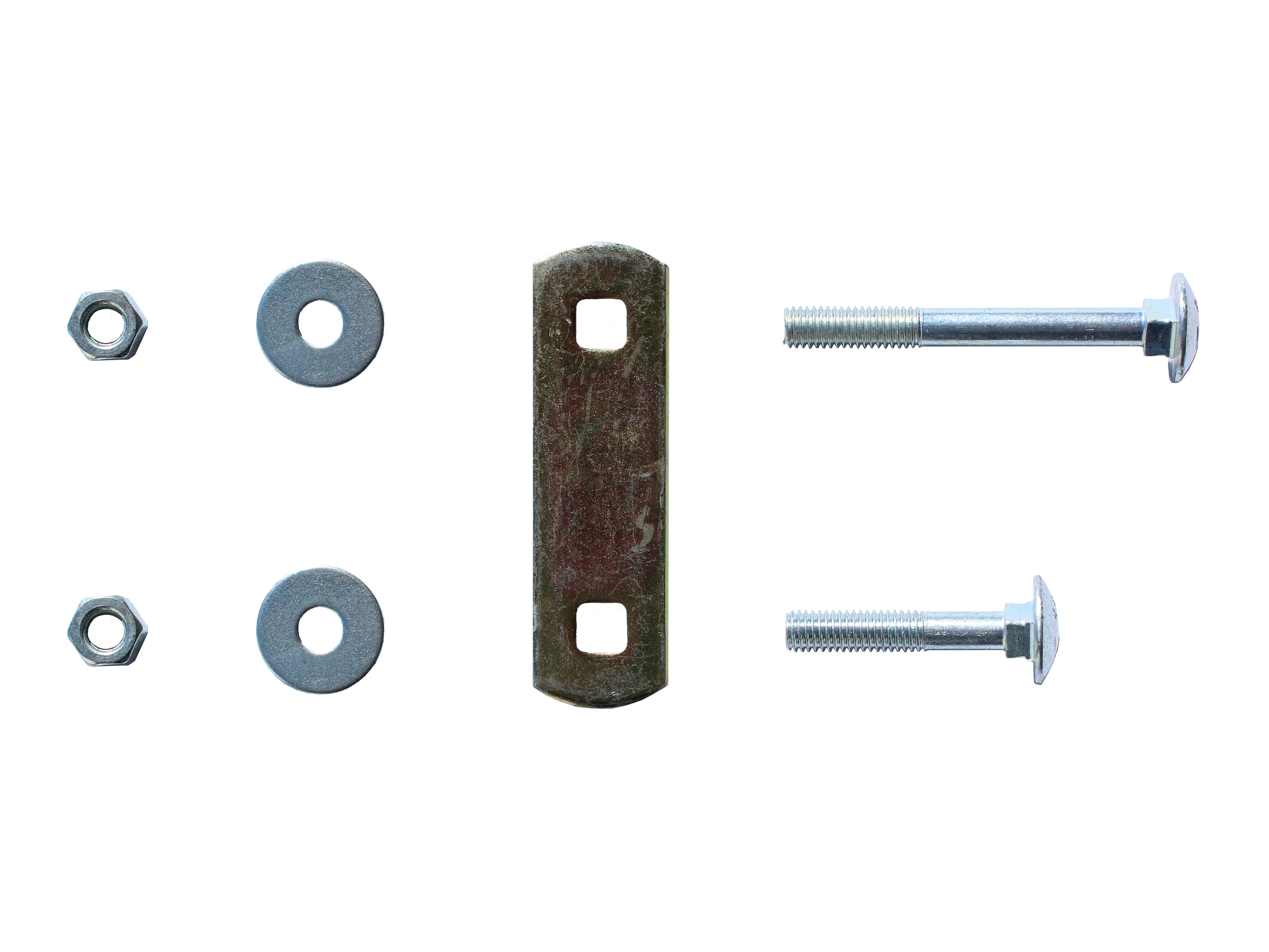 Verbindungslasche für Dachbalken und Stahlrohrrahmen mit Verbindungsteilen