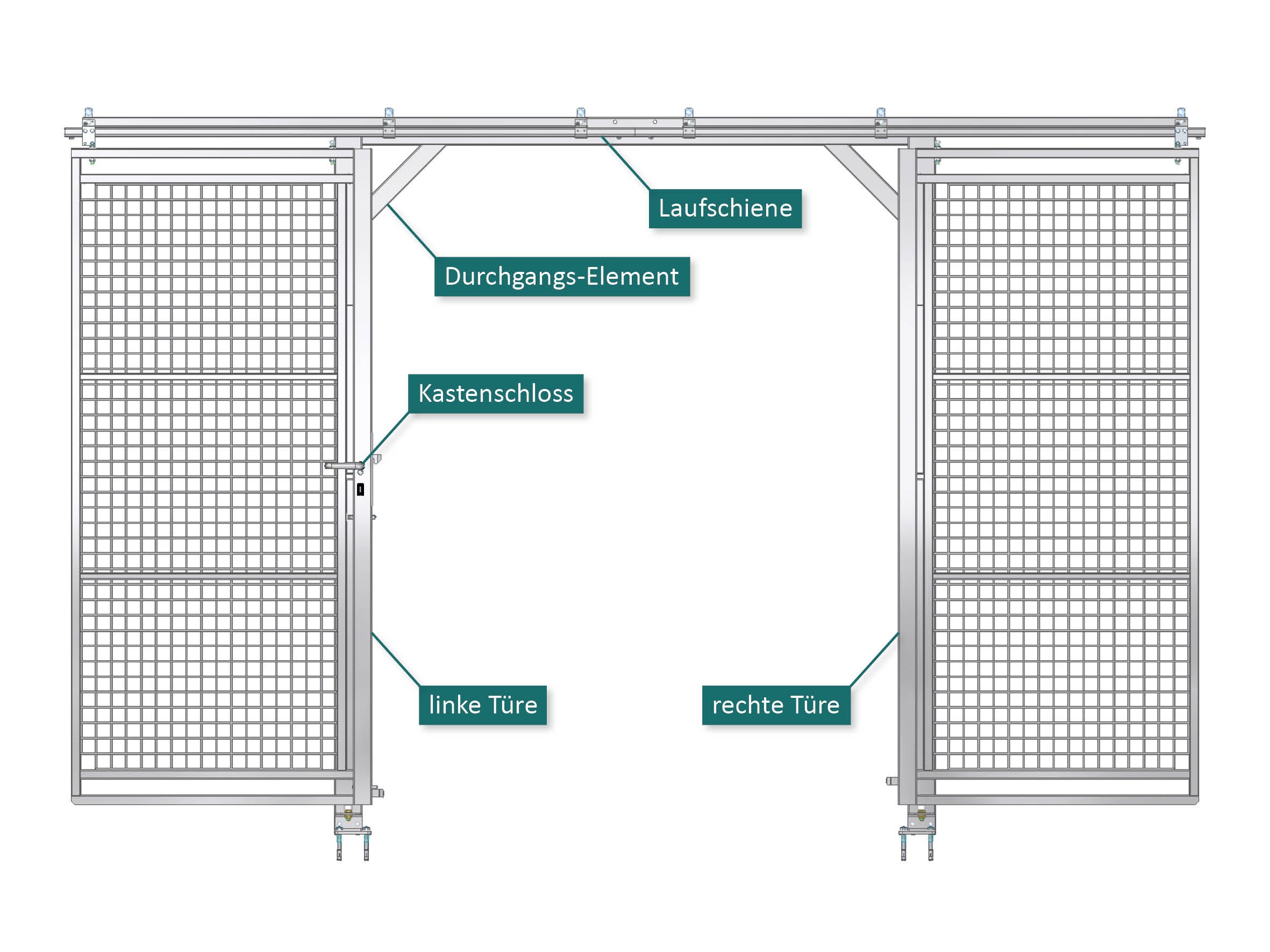 Gasflaschenlager | Gasflaschencontainer befahrbar mit Schiebetür