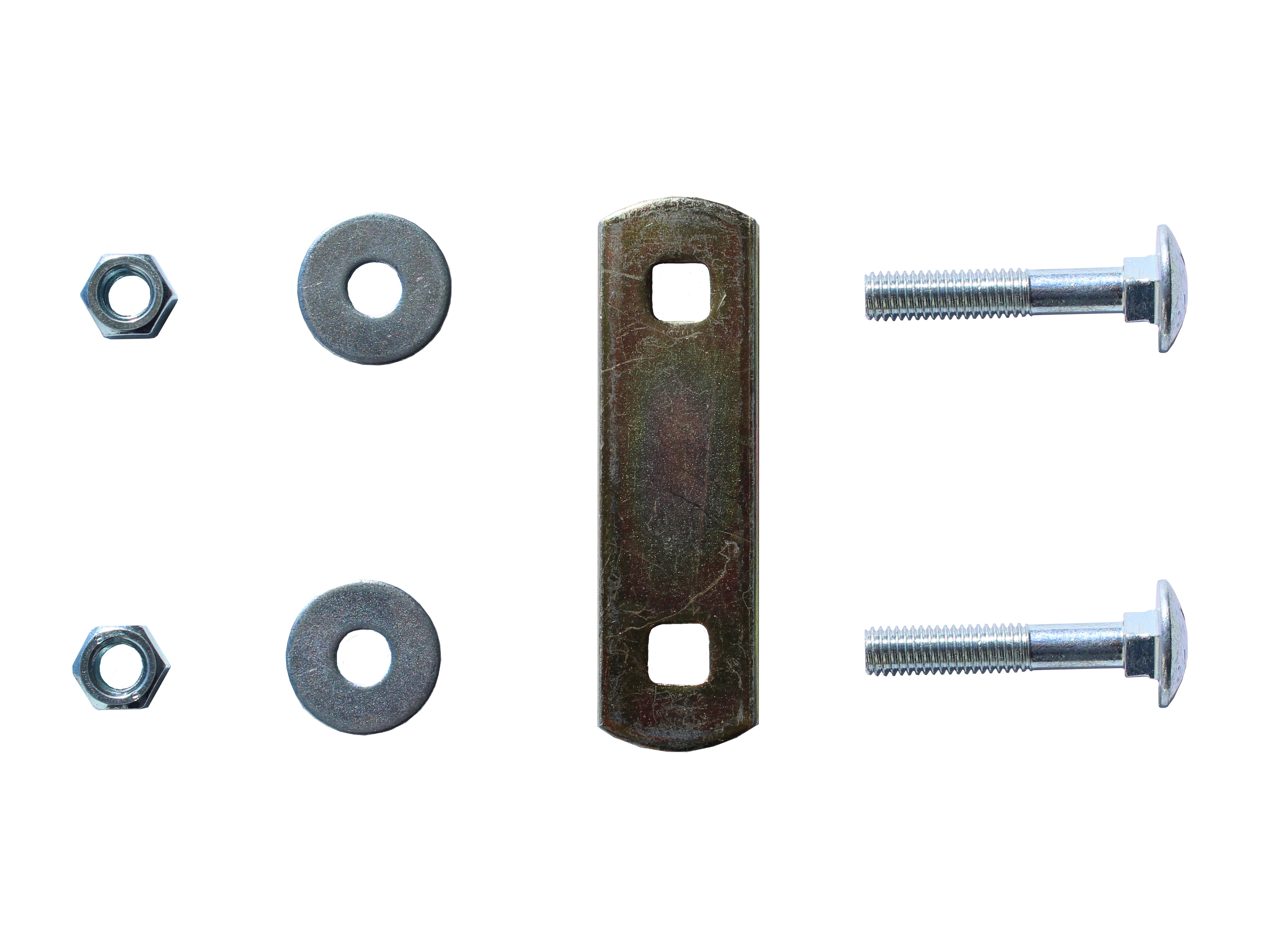 Verzinkte Schrauben und Lasche für Holzbalken und Stahlelemente