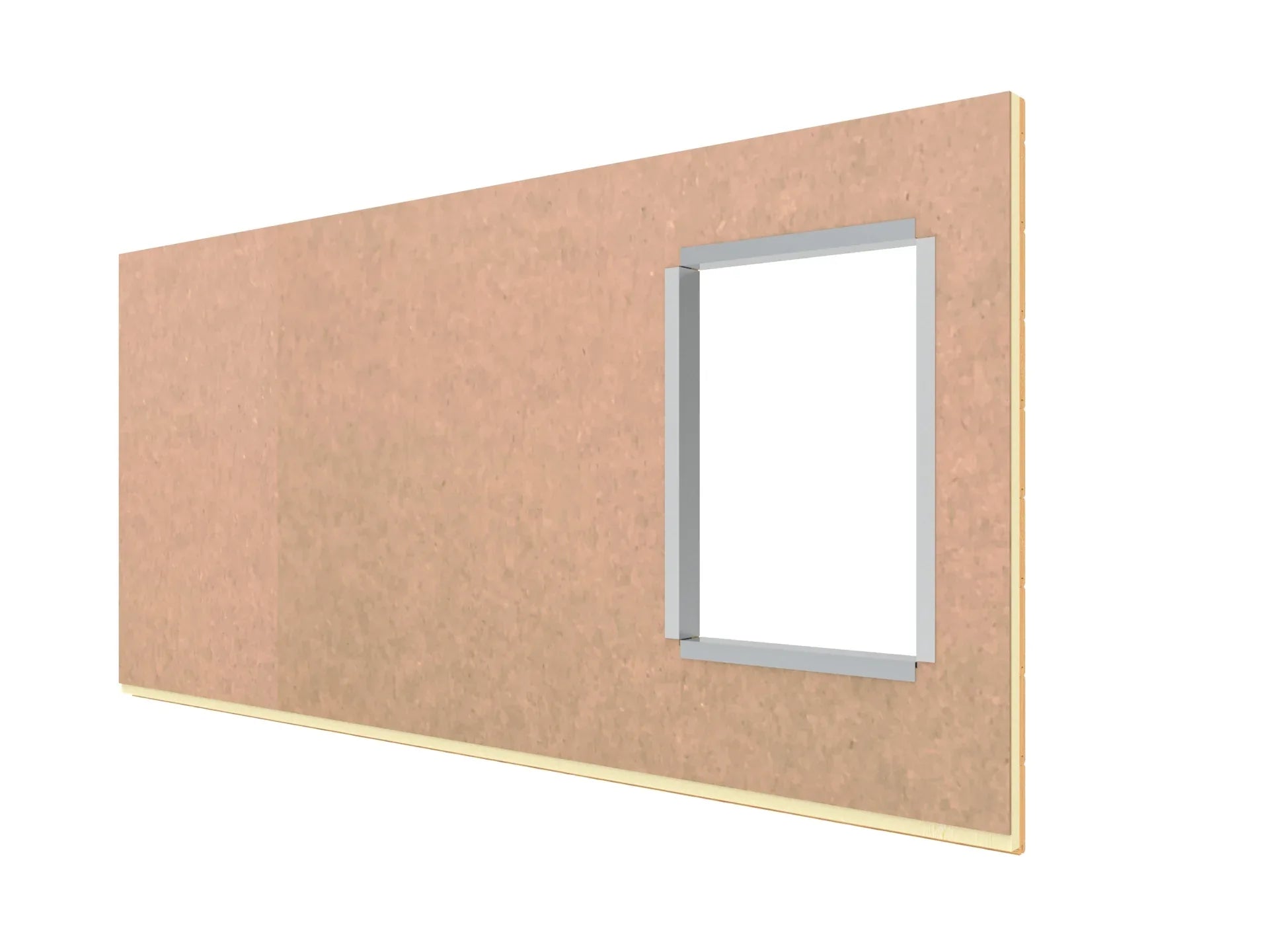 Isolierte Holzwand mit Durchgang für Hunde