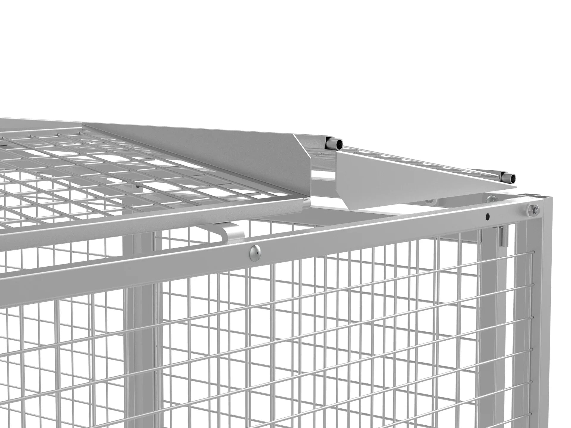Hundeauslauf mit Kletterschutz und Verbindungsteilen aus verzinktem Stahl