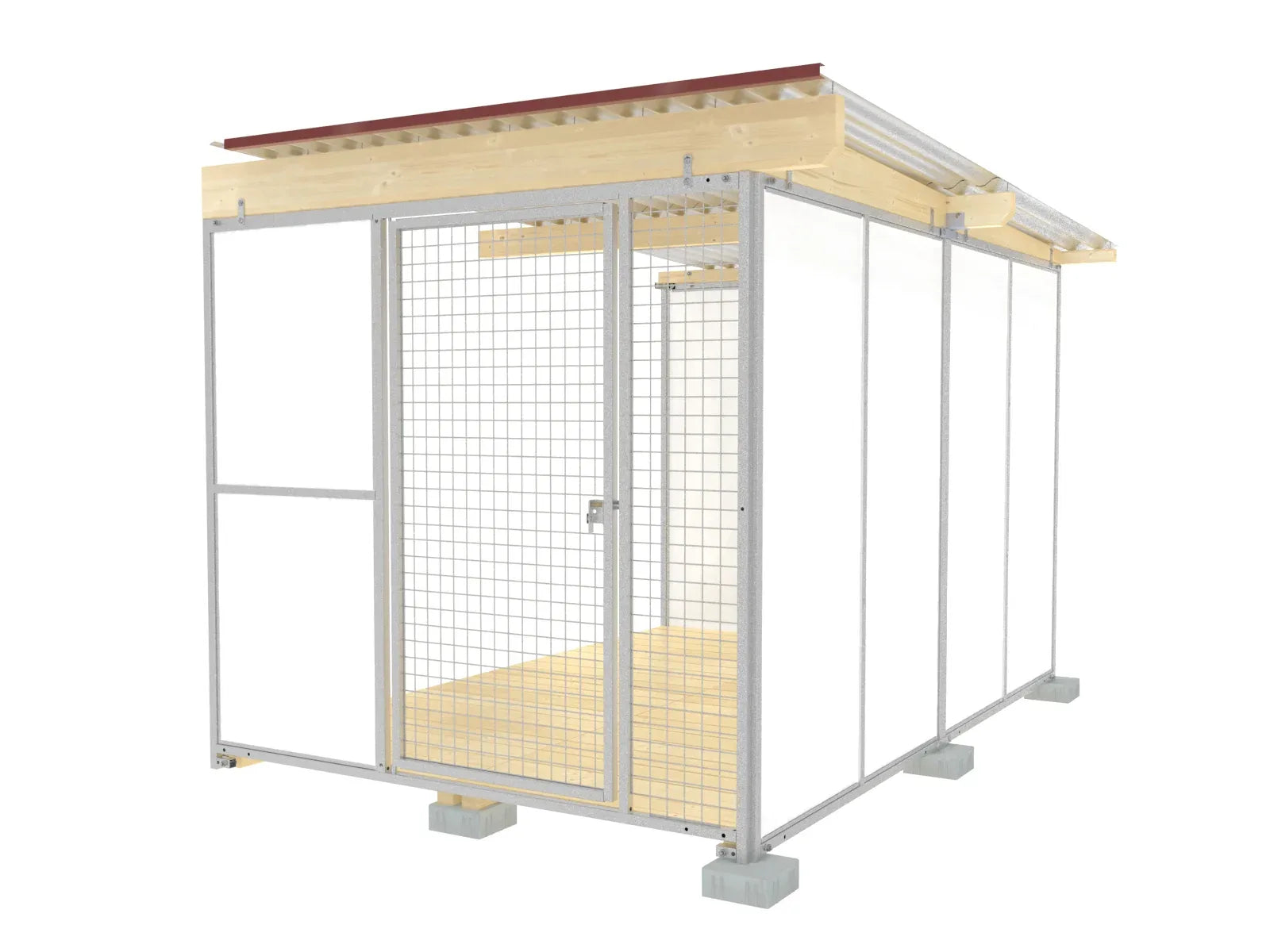 Hundezwinger-Anlage für den Außenbereich mit glatten Wänden