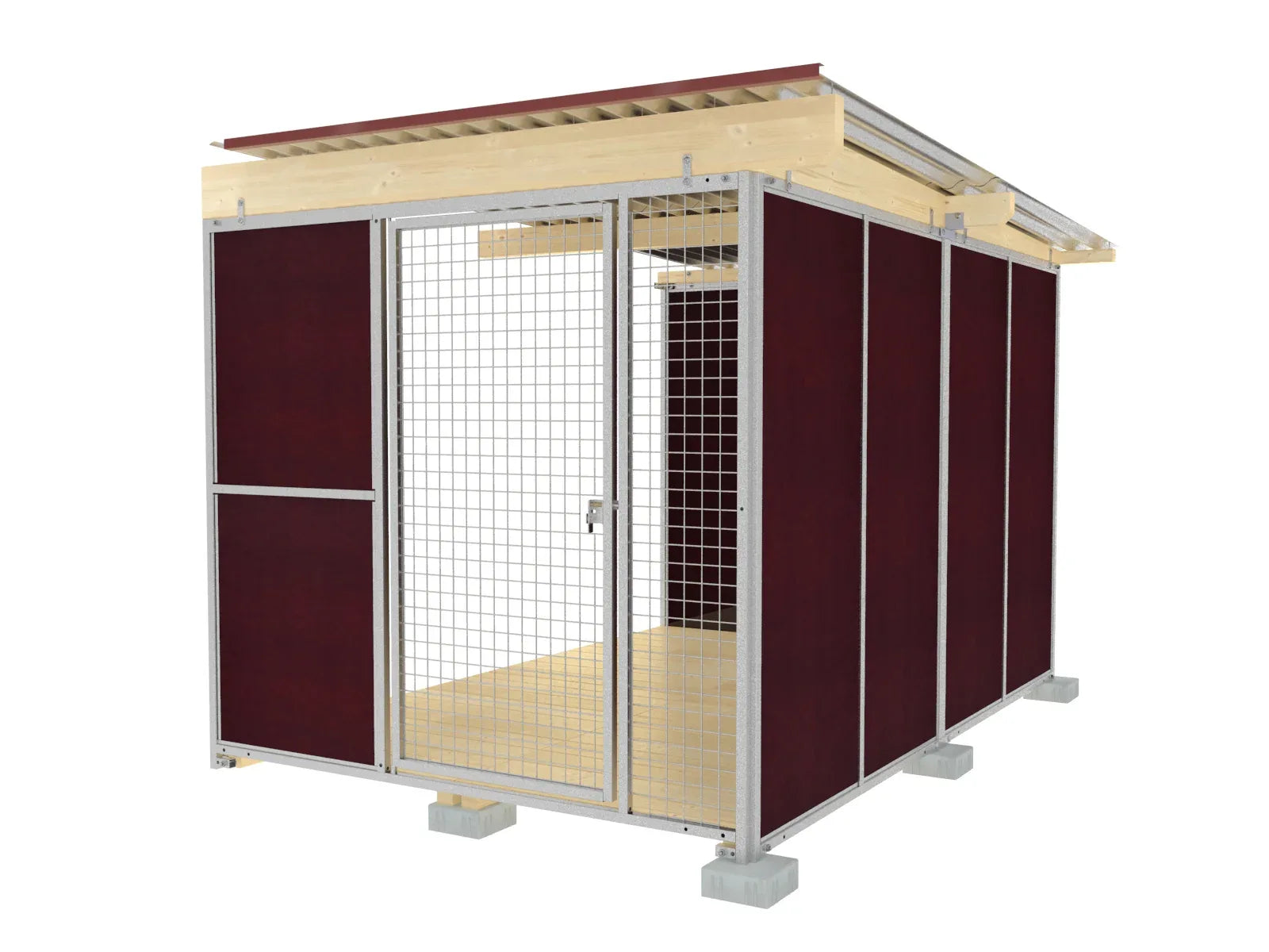 Outdoor Zwingerabteil für Hunde mit Dach