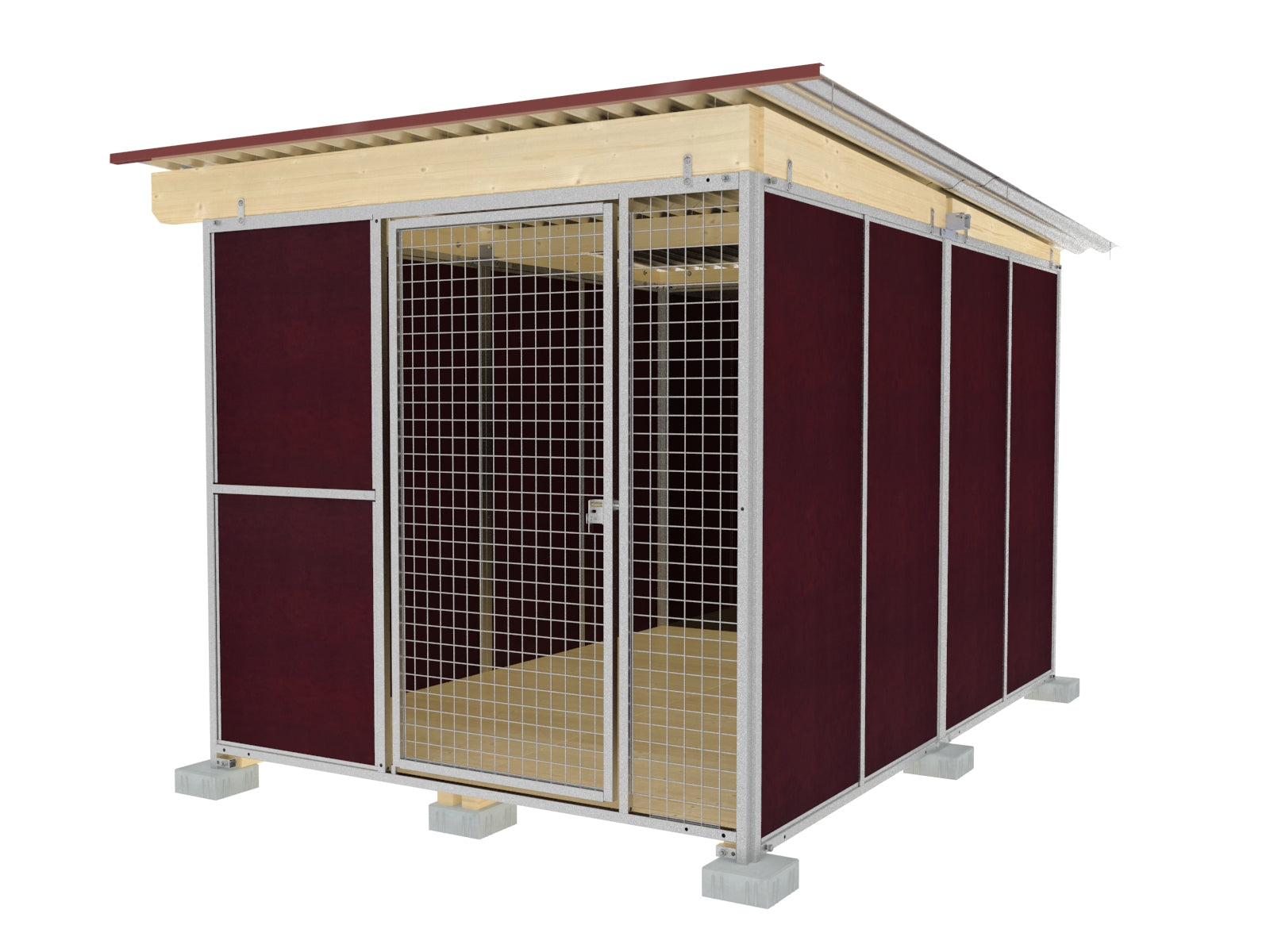 Robuster Hundezwinger aus Mehrschichtplatten und verzinkten Stahlrohrrahmen