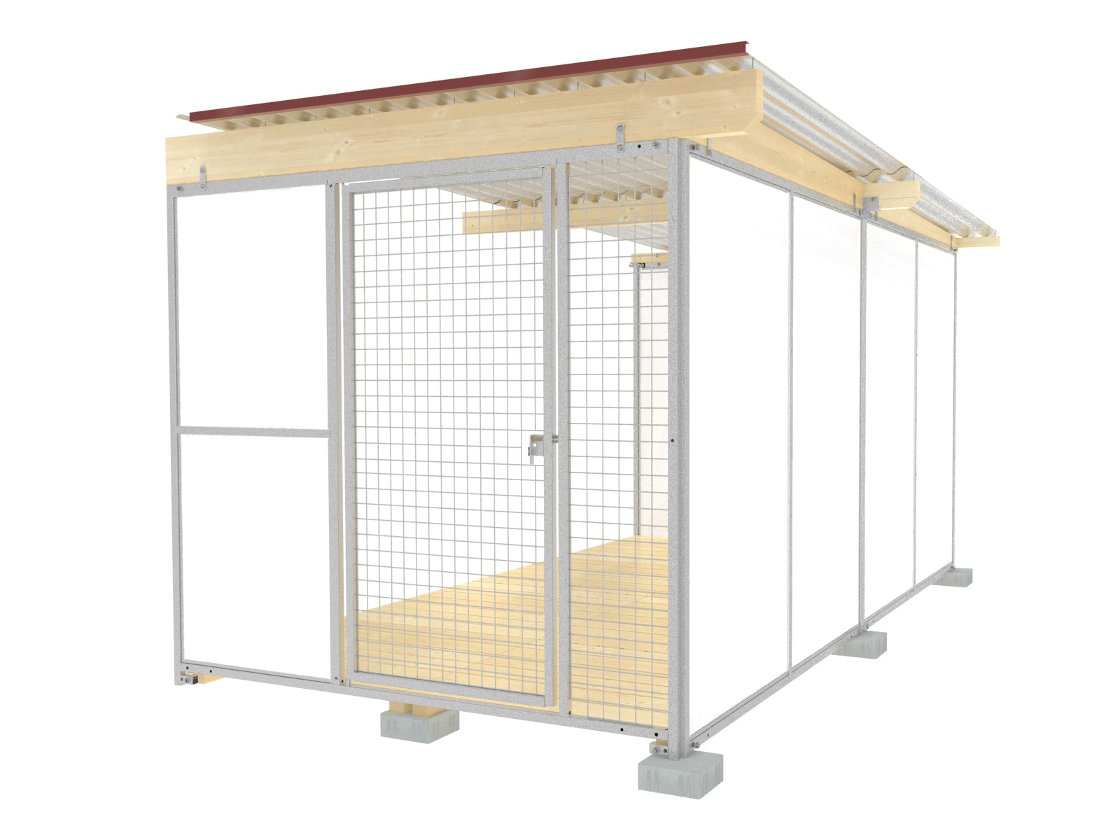 Hundezwinger-Anlage für den Außenbereich mit glatten Wänden