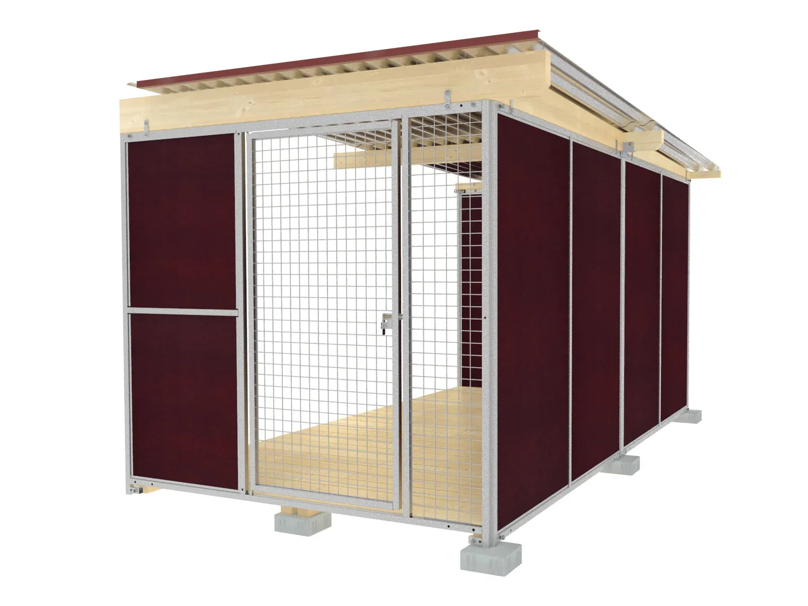 Hundezwinger-Anlage für den Außenbereich mit glatten Wänden