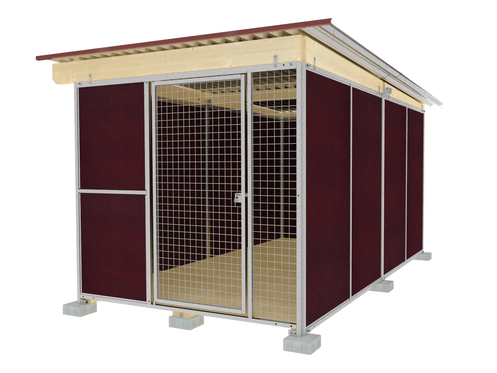 Robuster Hundezwinger aus Mehrschichtplatten und verzinkten Stahlrohrrahmen