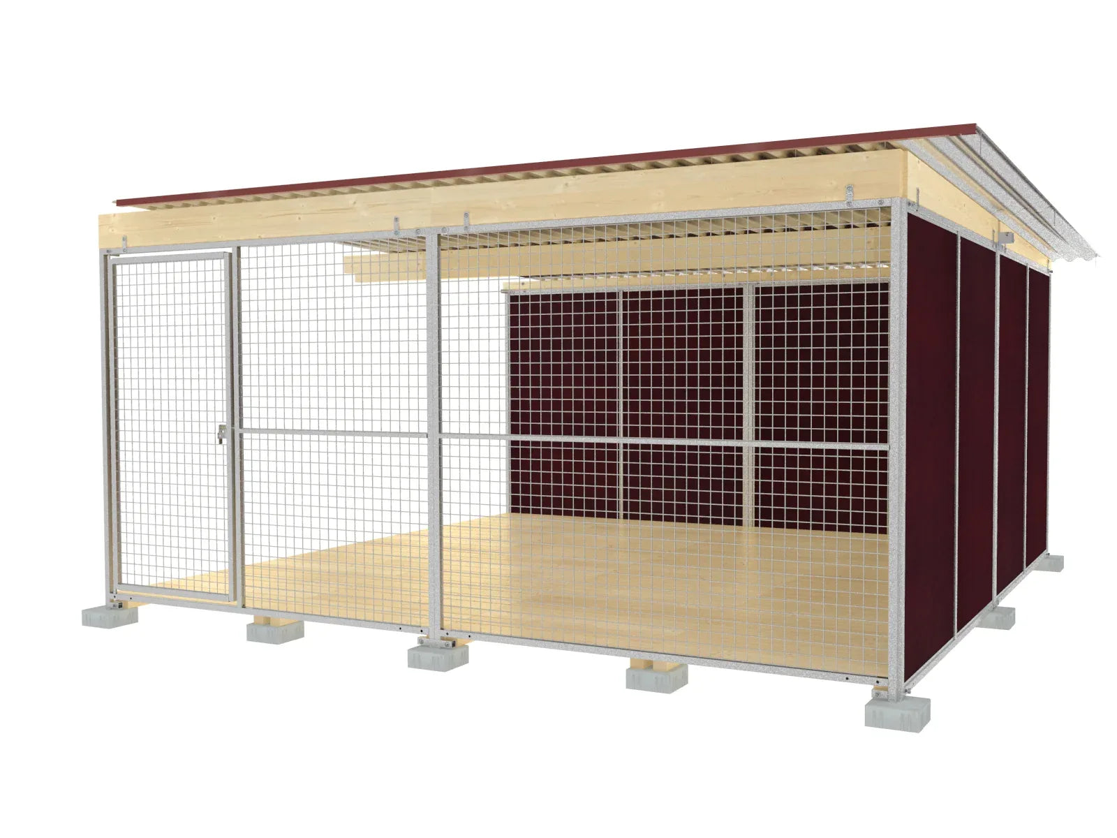 Hundezwinger 4 Meter breit und lang für extra viel Bewegungsmöglichkeiten