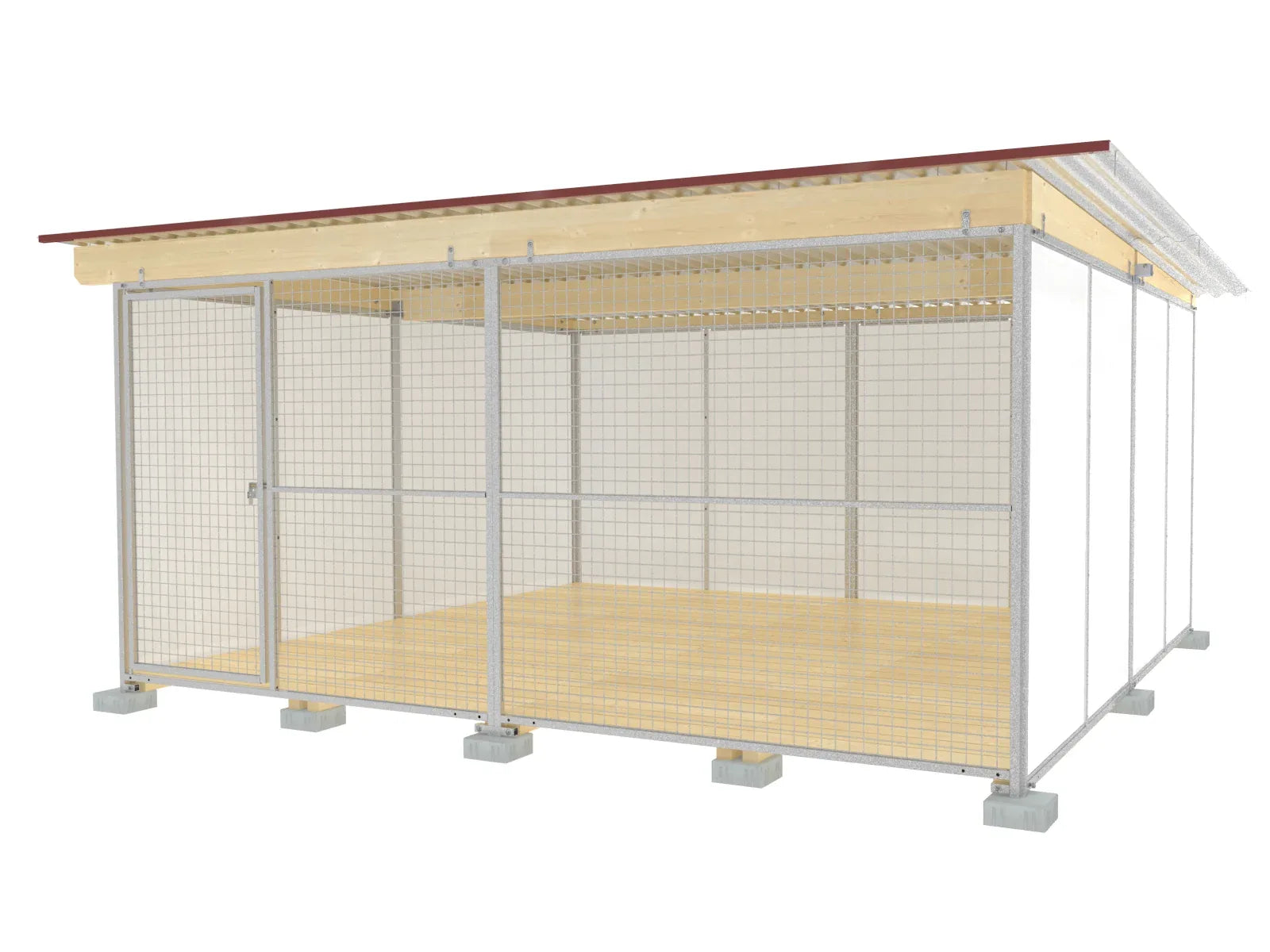 Hundezwinger mit Kunststoffwänden aus Glatten robusten Platten für einfache Reinigung