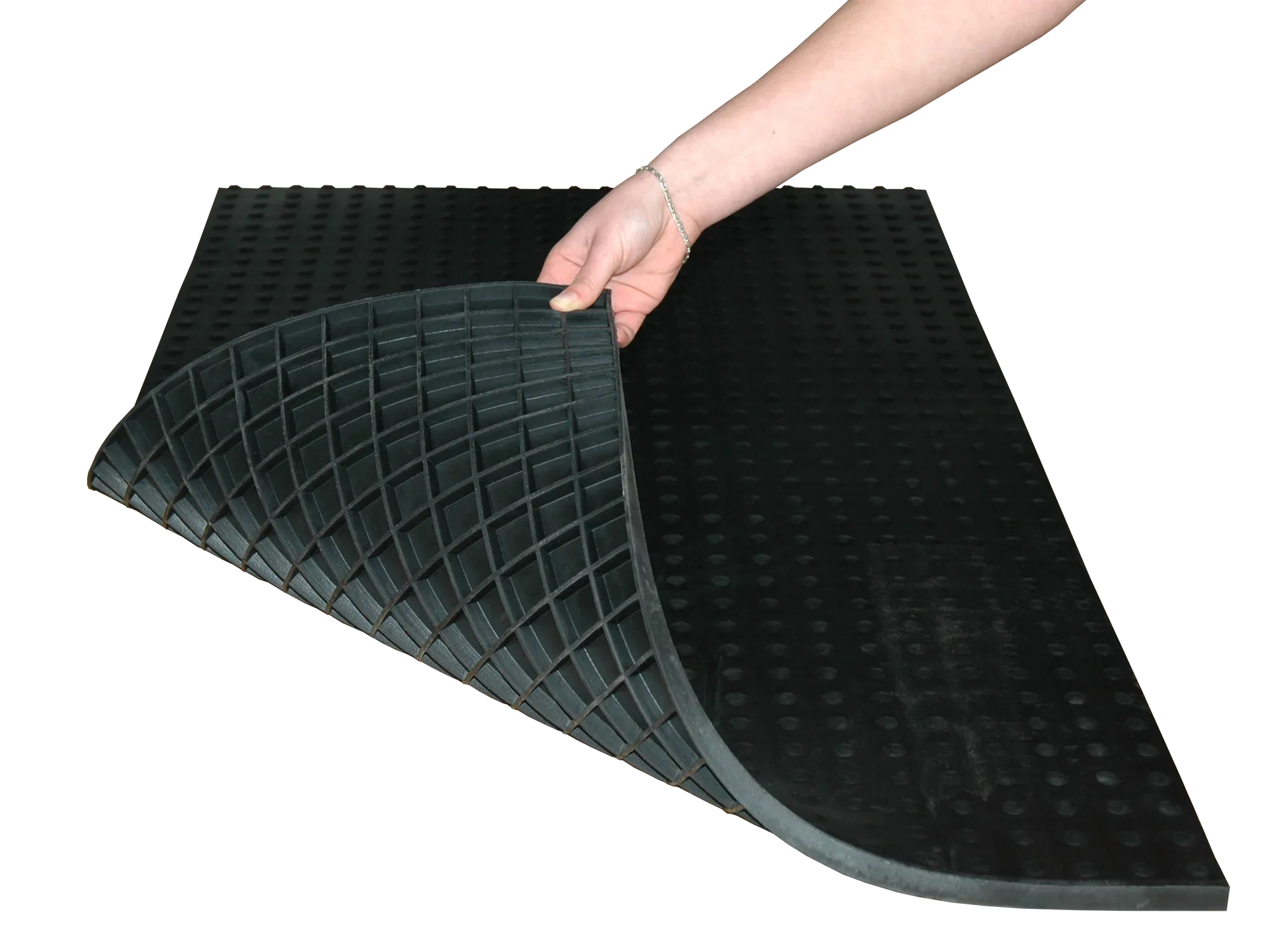 Liegematte aus Gummi 16 mm dick für Hunde