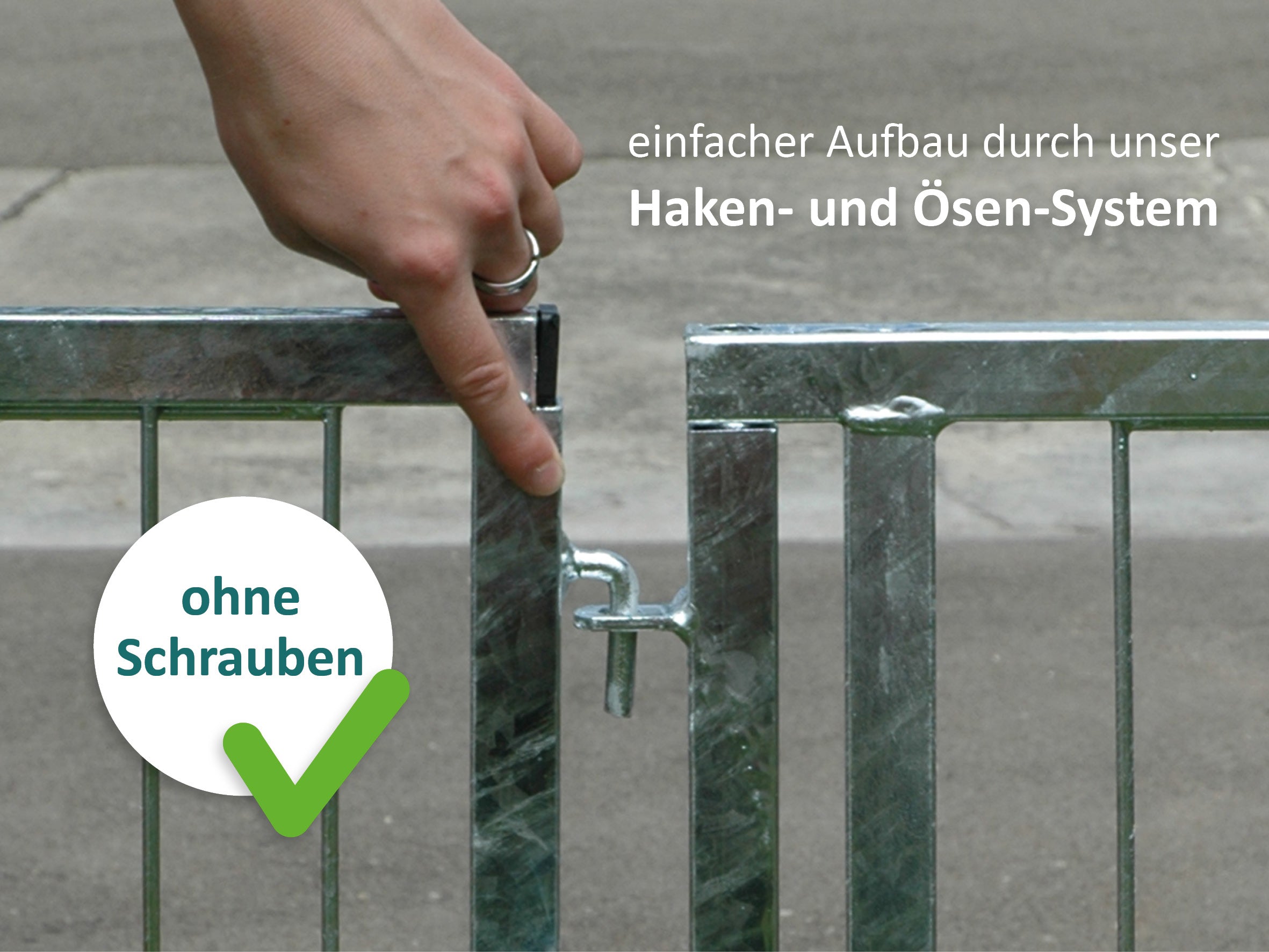 Verbindung zwischen zwei Welpenelementen für den Außenbereich