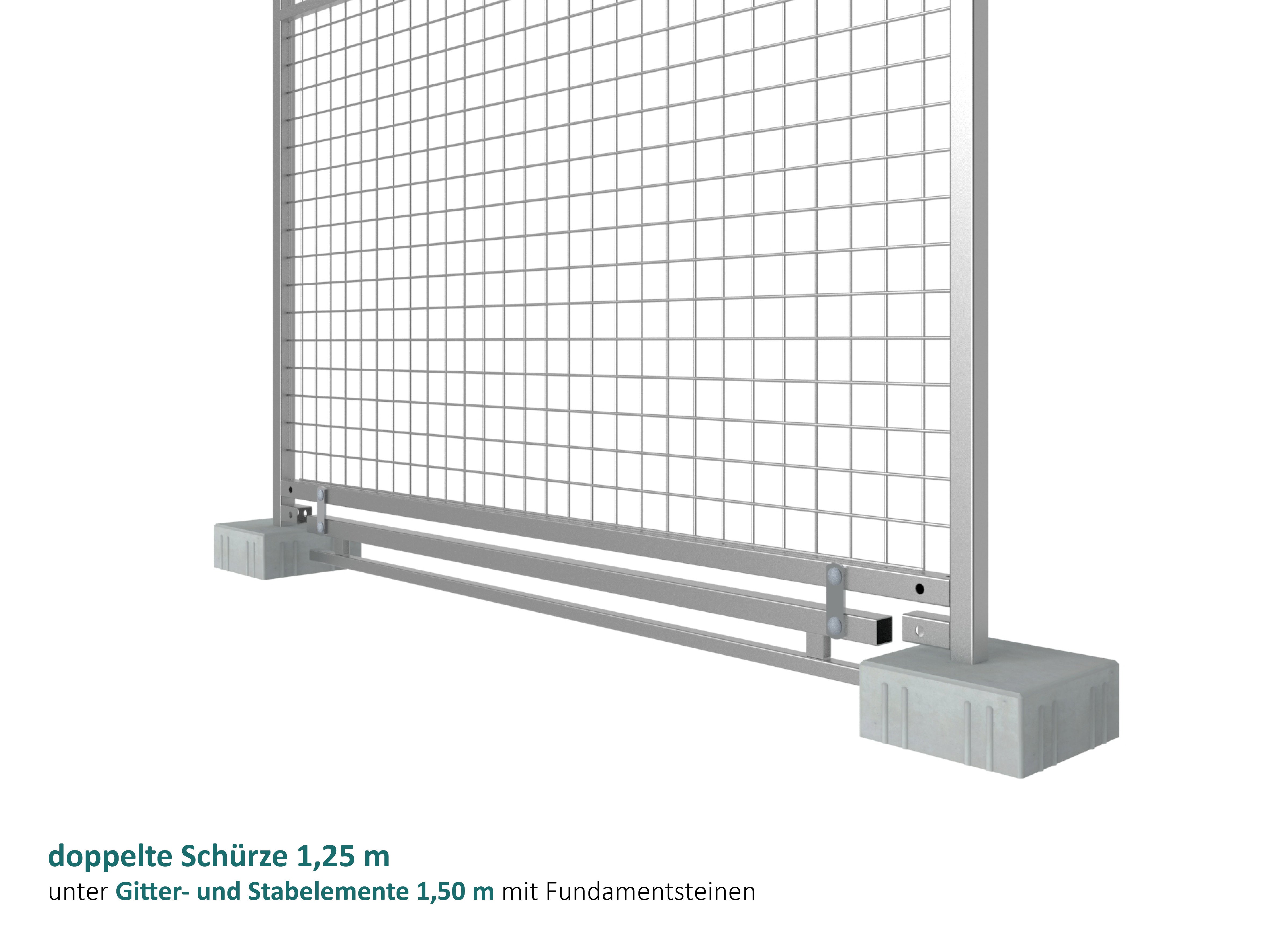Schürze für den Außenbereich zum Schließen des Bodenspaltes für kleine Hunde