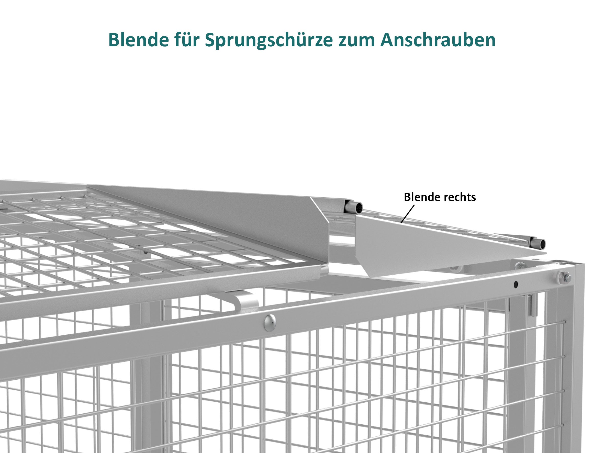 Gitterelemente mit Sprungschutz und Blende aus korrosionsbeständigem Stahl