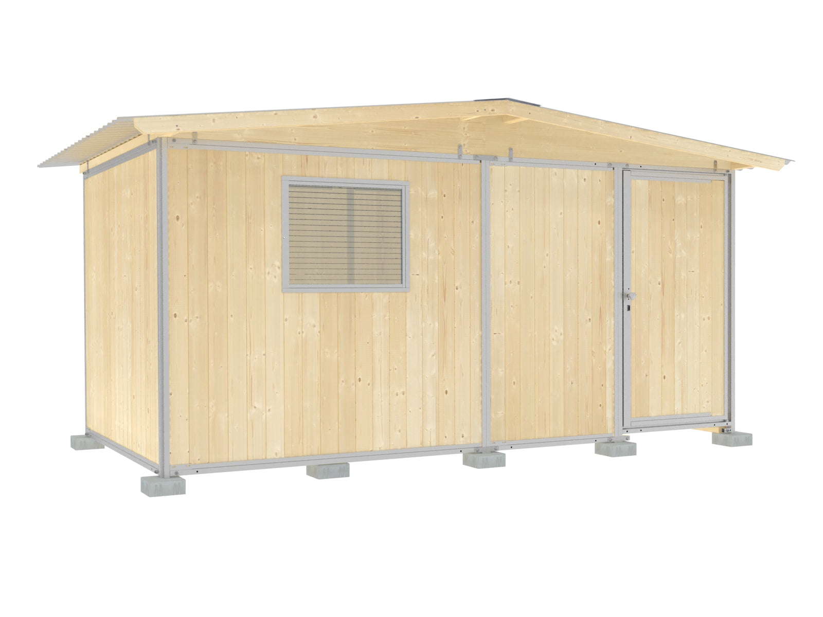 Gartenhaus und Geräteschuppen aus Holz mit Fenster und abschließbarer Türe