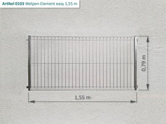 Welpen-Element aus verzinktem Stahl für Welpenausläufe