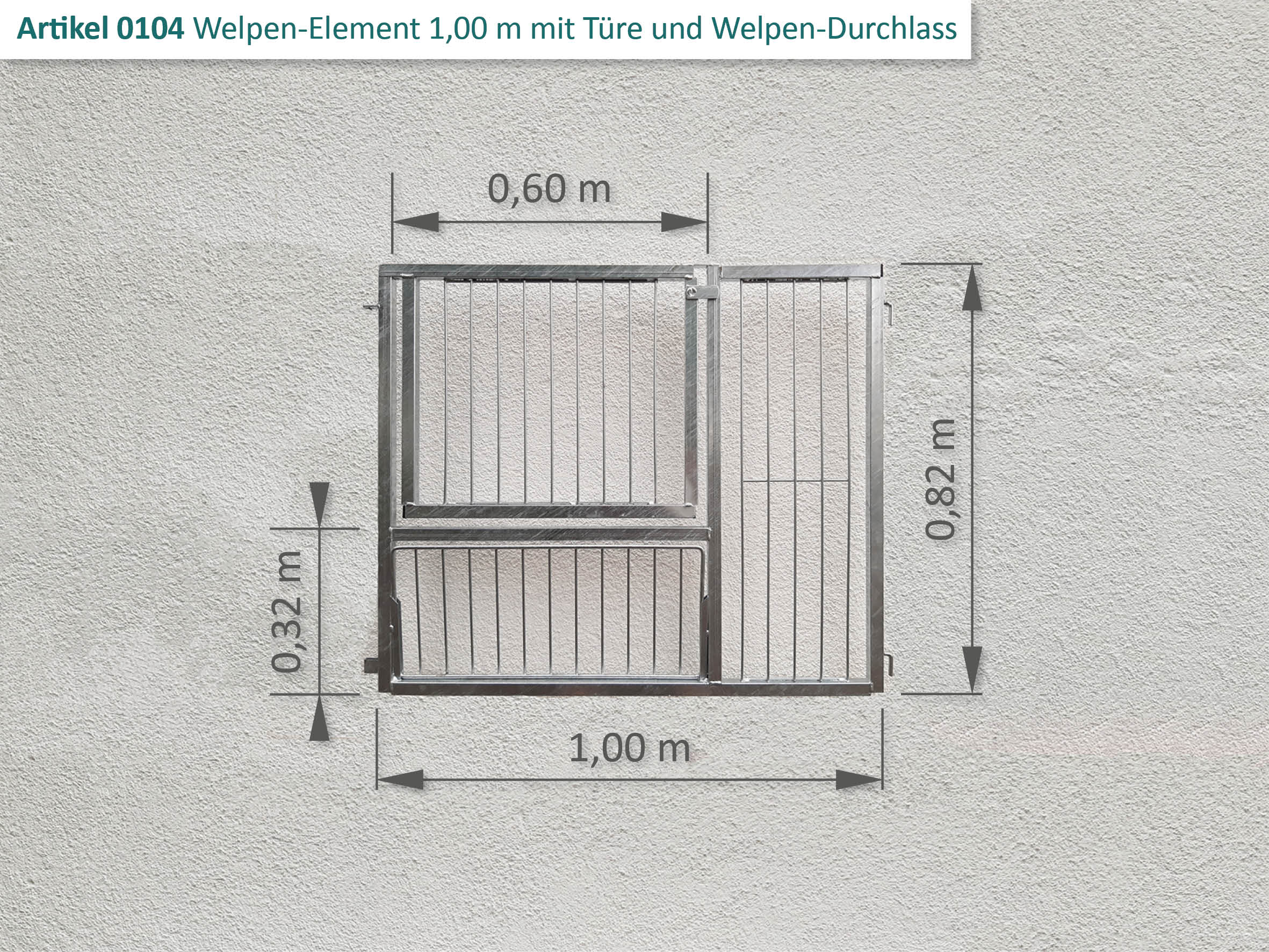 Welpengitter mit Türe und Welpendurchlass