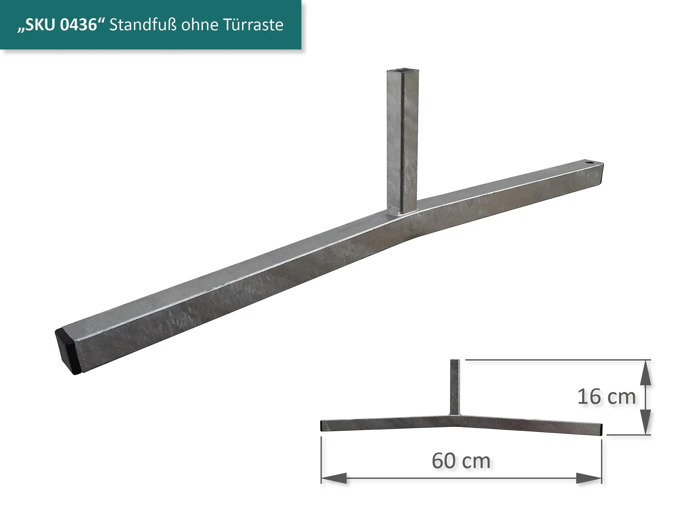 Welpenstandfuß mit Gummistopfen