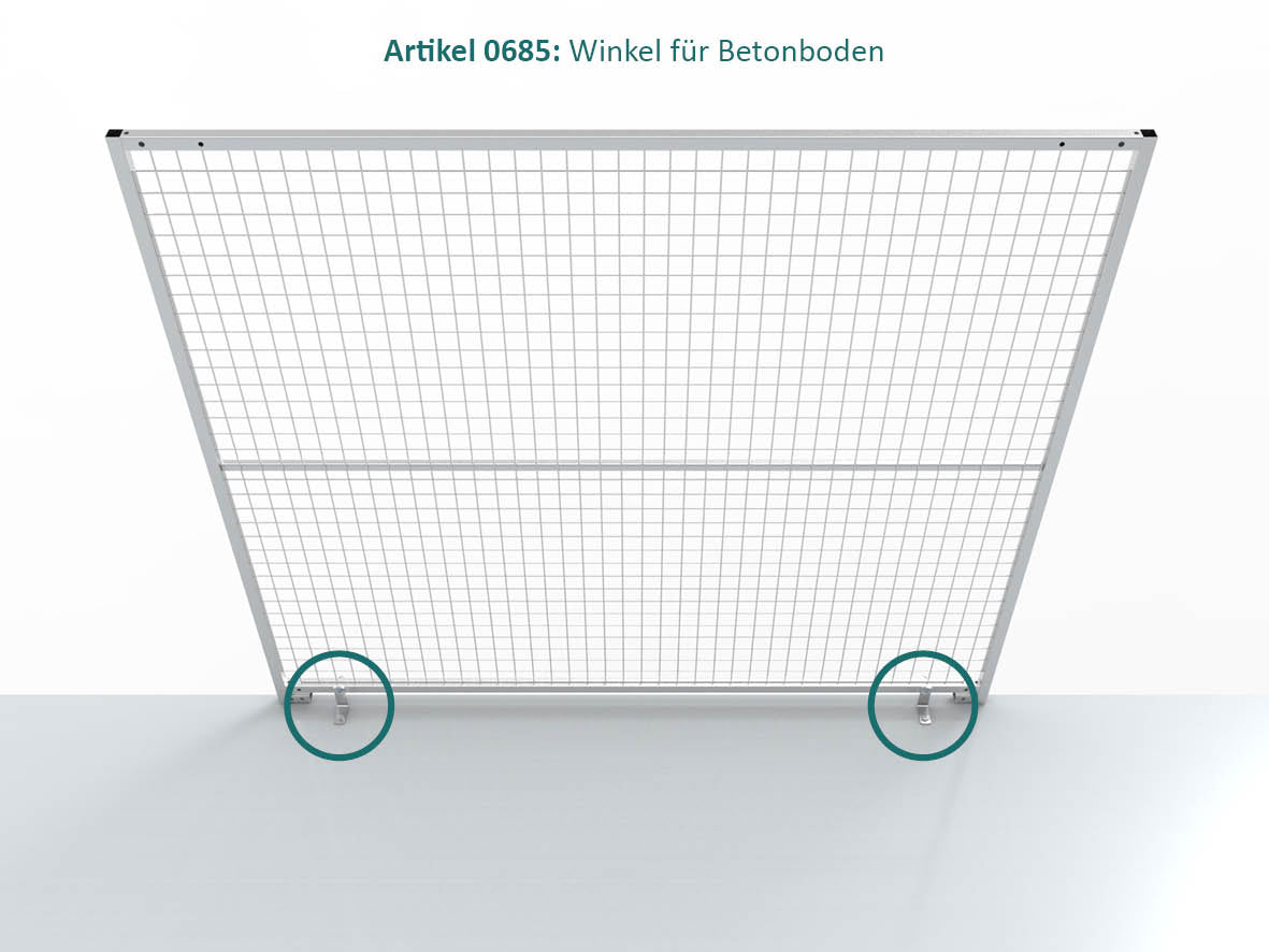 verzinkter Stahlwinkel mit Scherlastdübel für Betonboden