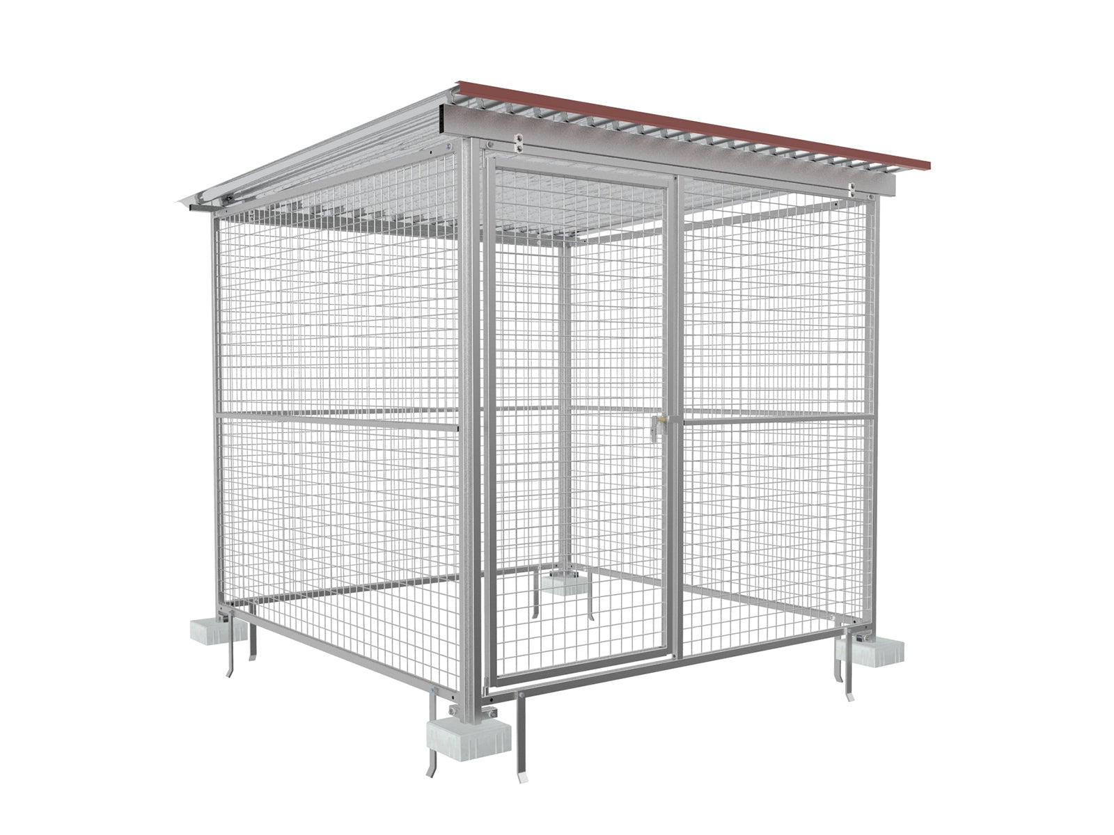 Gasflaschenlager | Gasflaschencontainer mit einflügliger Türe