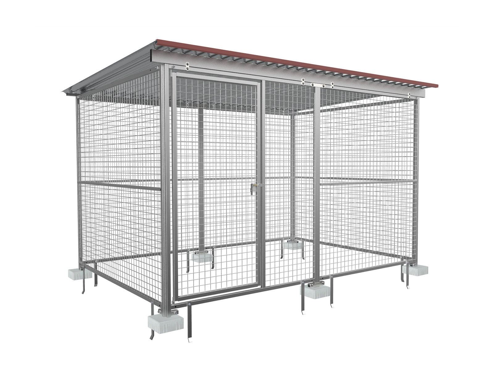 Gasflaschenlager | Gasflaschencontainer mit einflügliger Türe