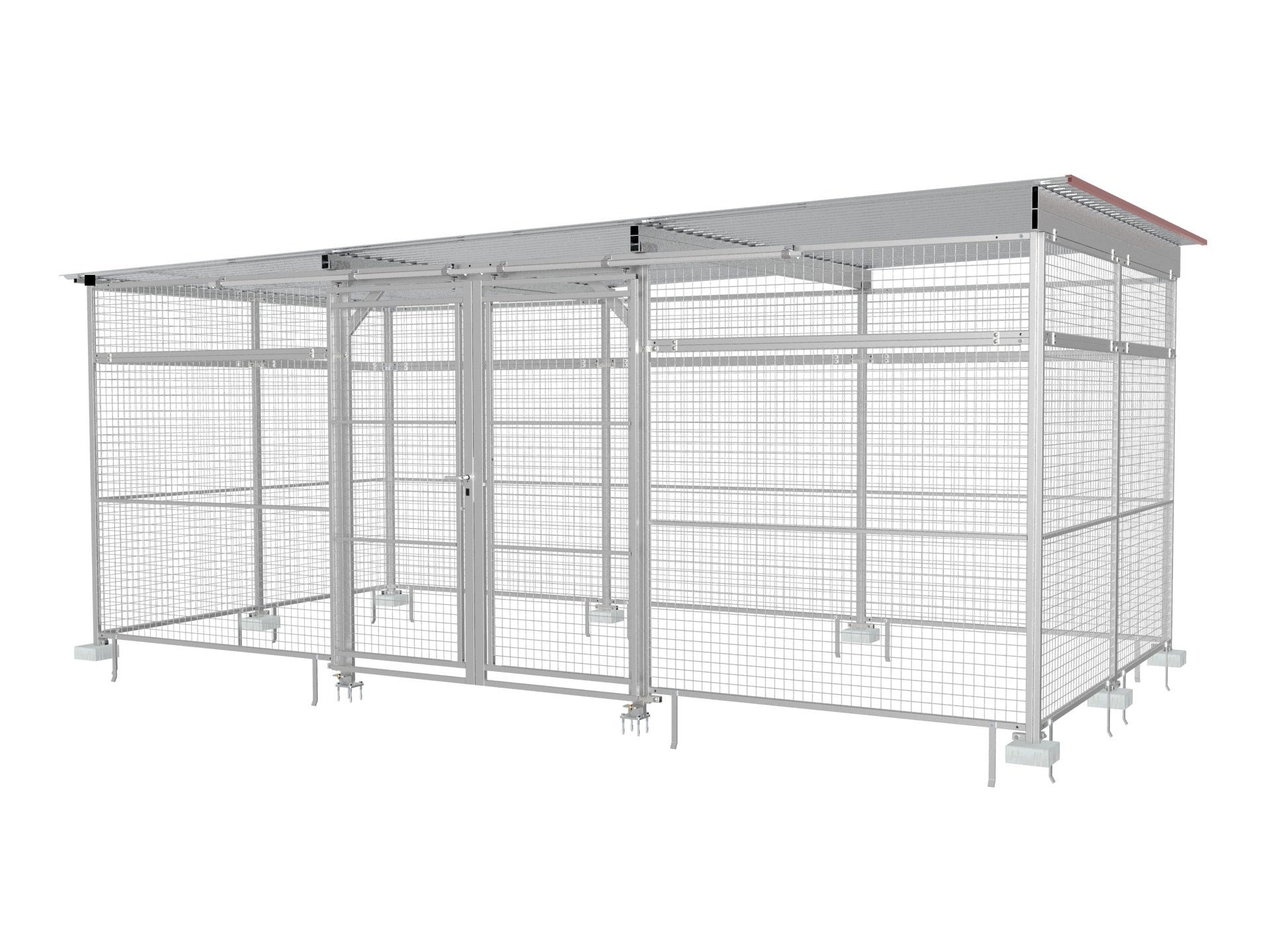 Gasflaschenlager | Gasflaschencontainer befahrbar mit Schiebetür