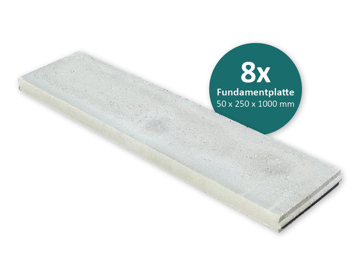 Fundamentplatte 1 m lang 25 cm breit 5 cm dick