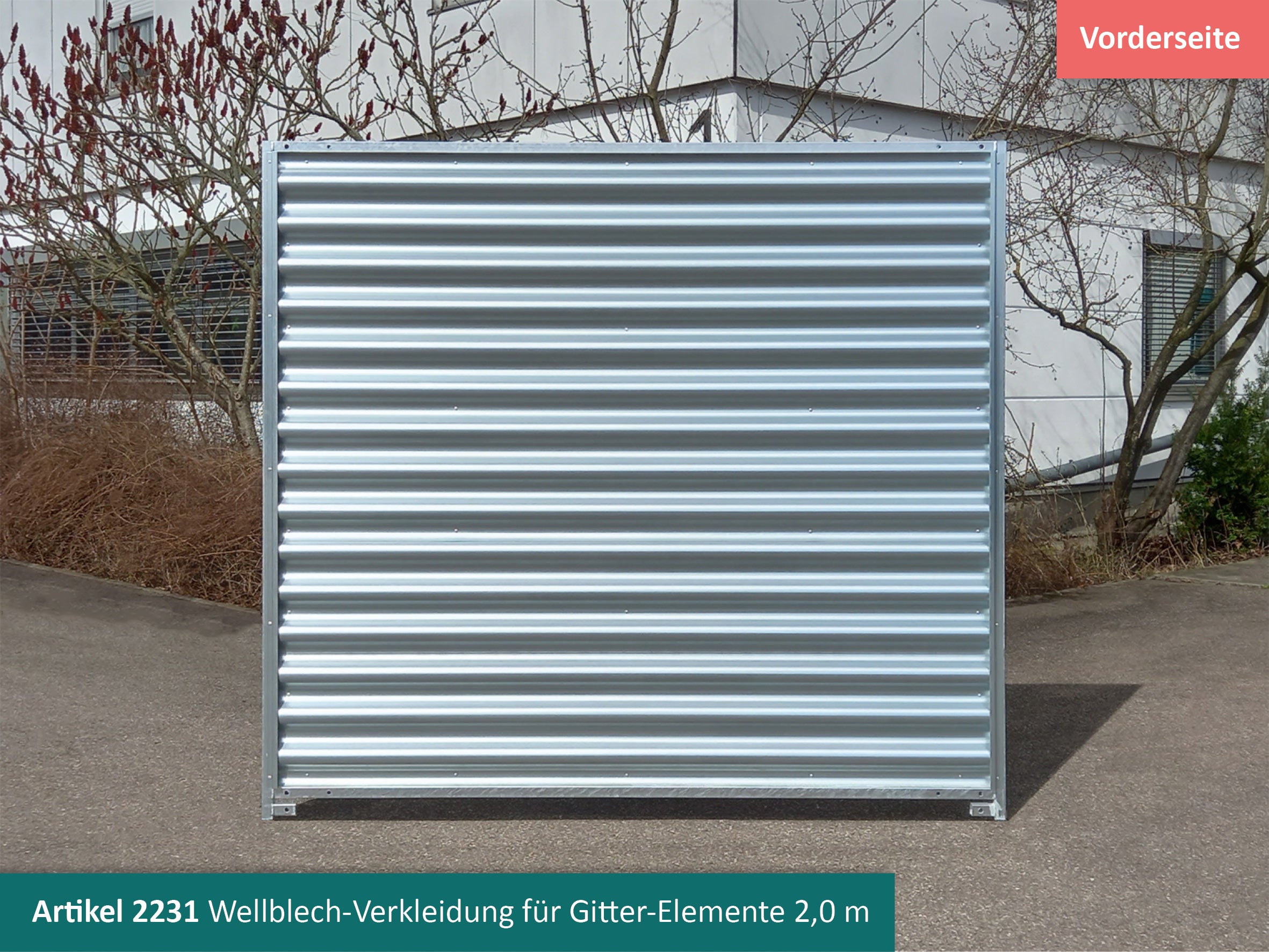 Wellblech-Verkleidung für Gasflaschenlager