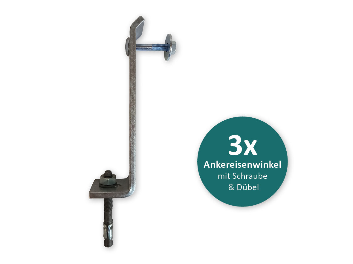 Satz Ankerwinkel zum Aufdübeln (für Zwinger)