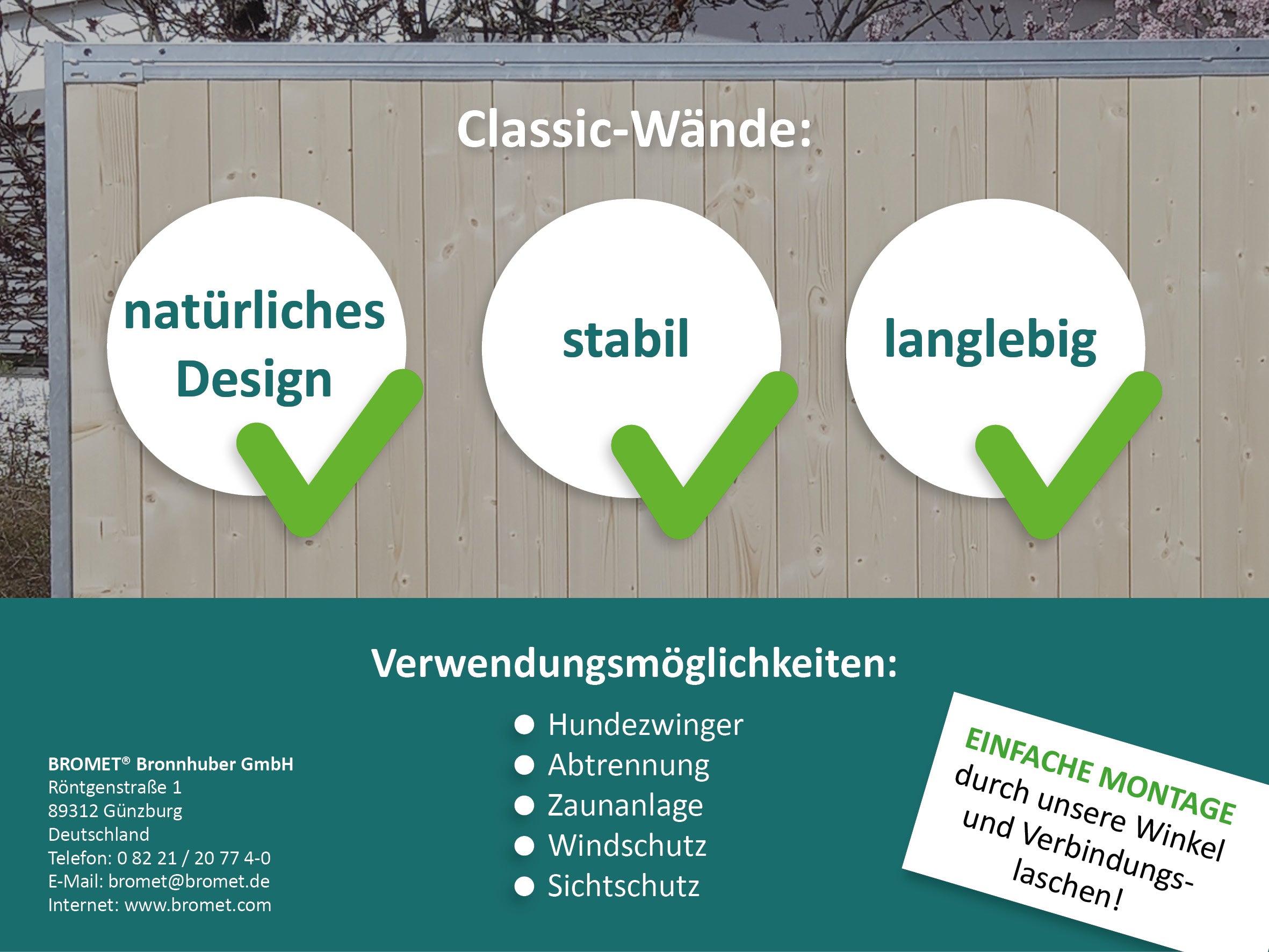 Vorteile der Classic-Wände von BROMET