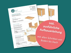 Aufbauanleitung mit allen schritten für Hundehütten-Produkte von BROMET
