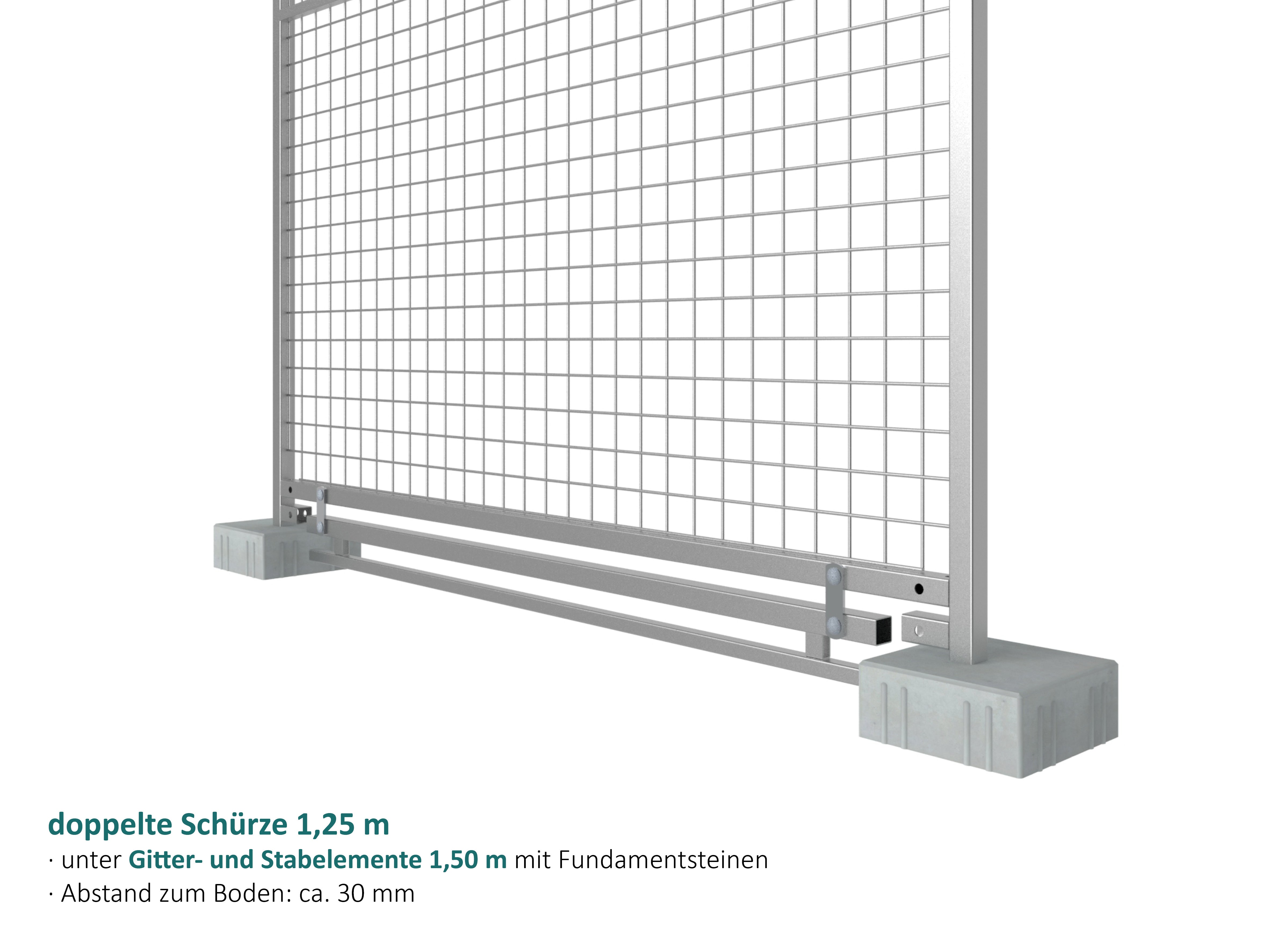 Schürze für den Außenbereich zum Schließen des Bodenspaltes für kleine Hunde