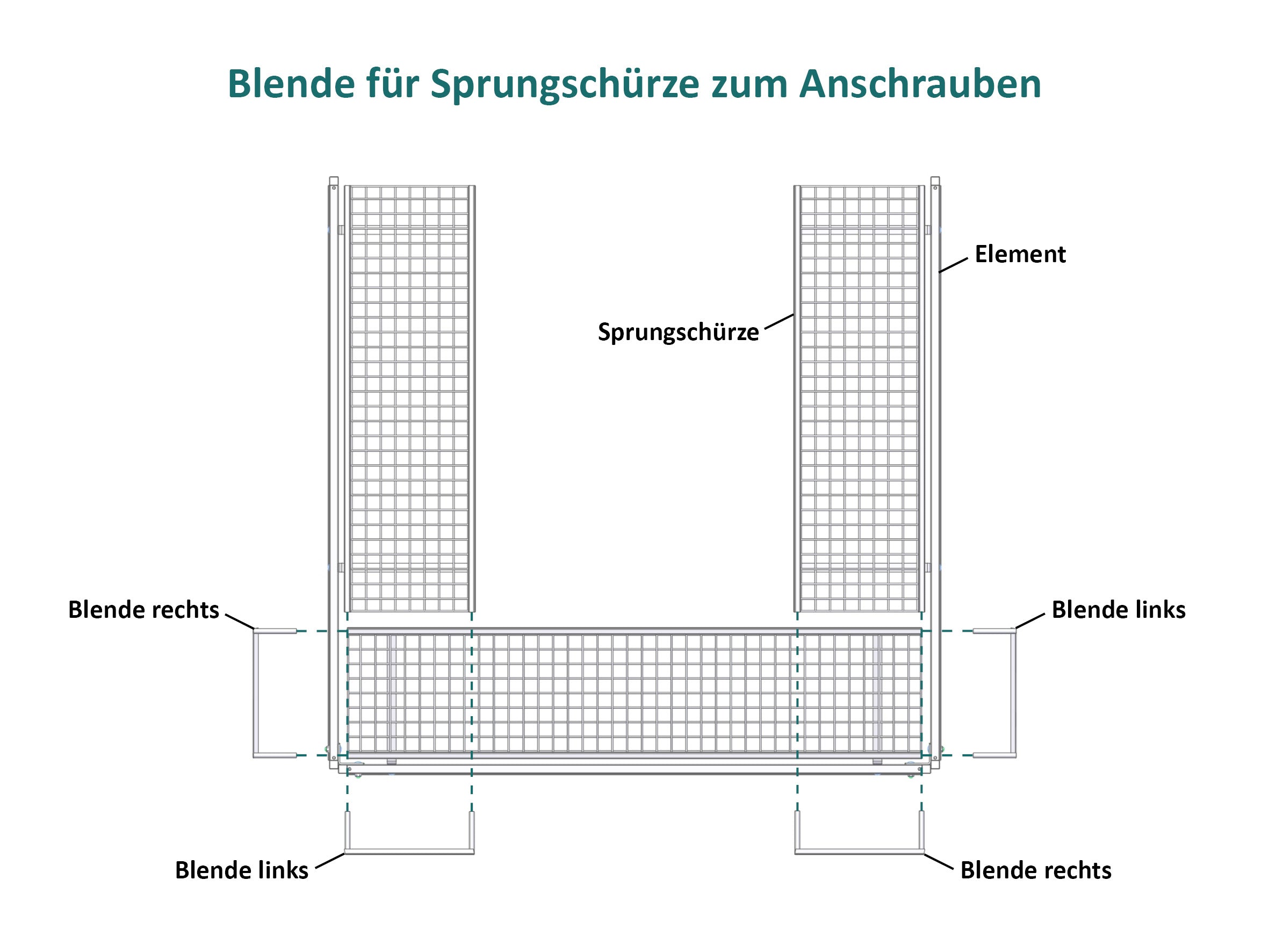 Blende für Sprungschürze